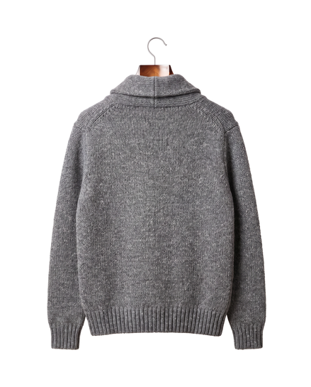 The Thornbury cashmere shawl-collar cardigan, back on hanger