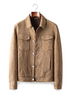The Mayfair — Suede Trucker Jacket — front
