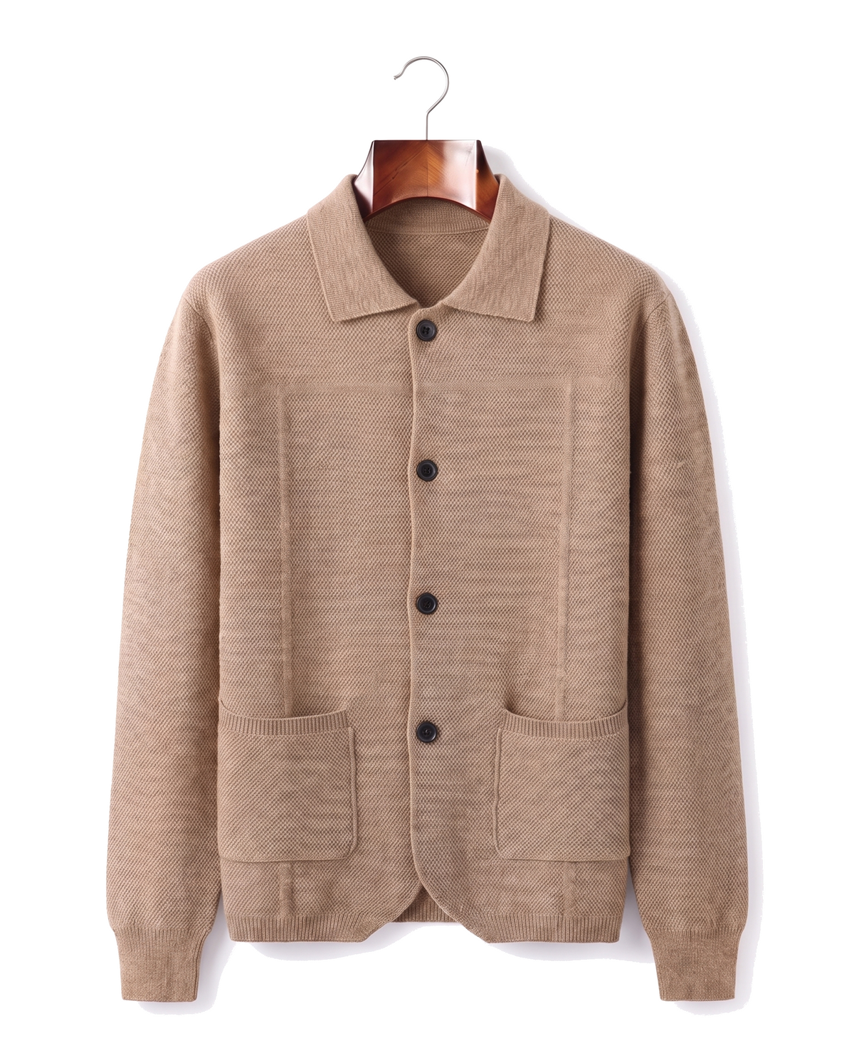 The Blenheim — Merino Overshirt — Beige