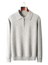 The Selby — Merino Half-Zip Polo — front