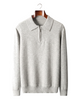 The Selby — Merino Half-Zip Polo — front