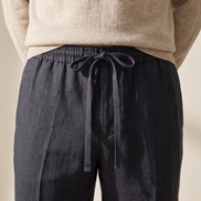Close-up of the drawstring waist on The Cranleigh