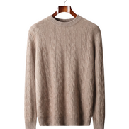 The Malvern — Cable Crewneck — front
