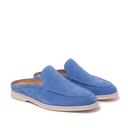 The Sloane — Suede Mules — Blue