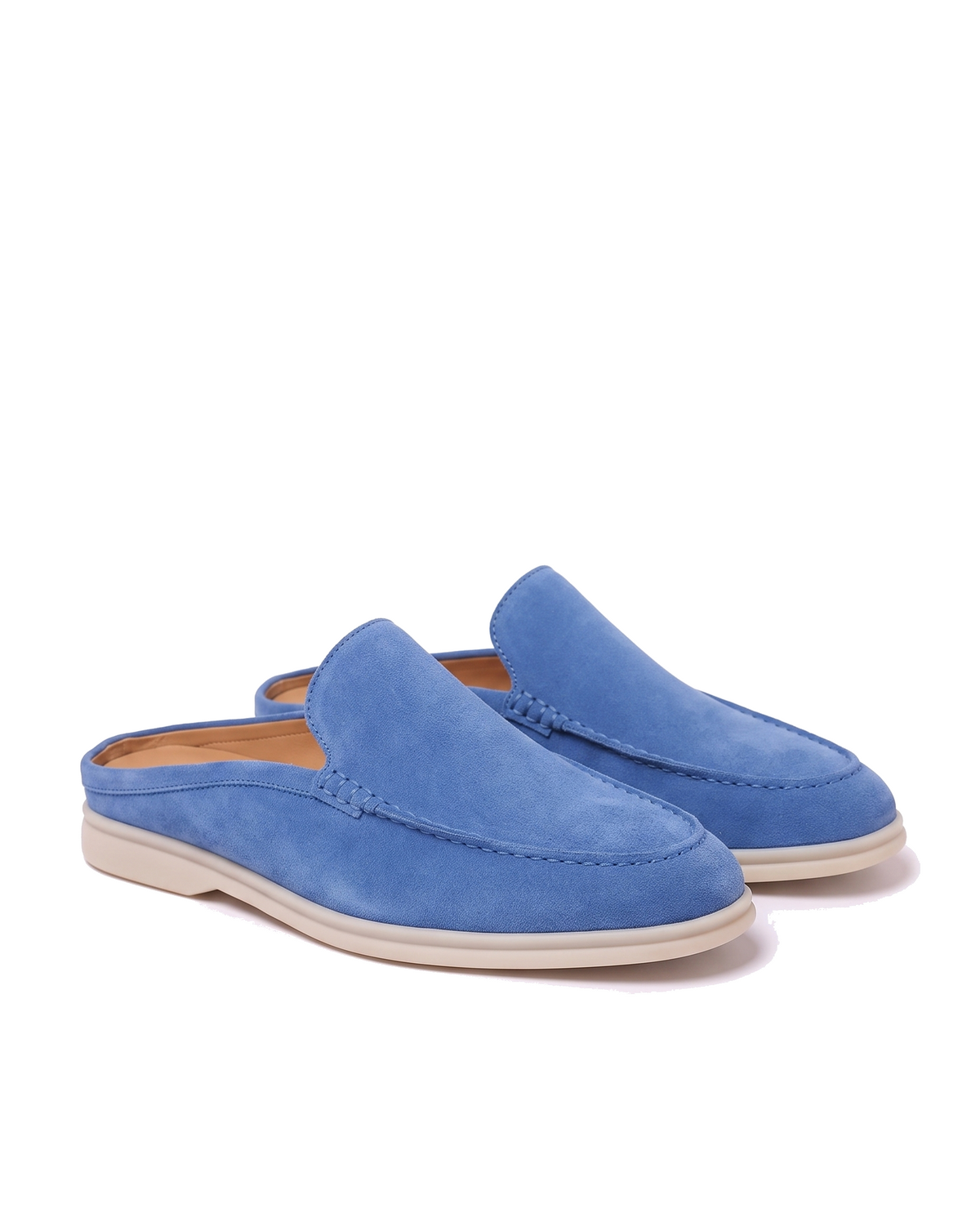 The Sloane — Suede Mules — Blue
