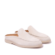 The Sloane — Suede Mules — Cream