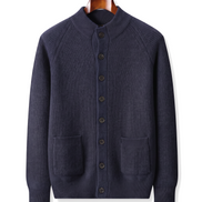 The Ledbury cashmere overshirt — Navy Blue
