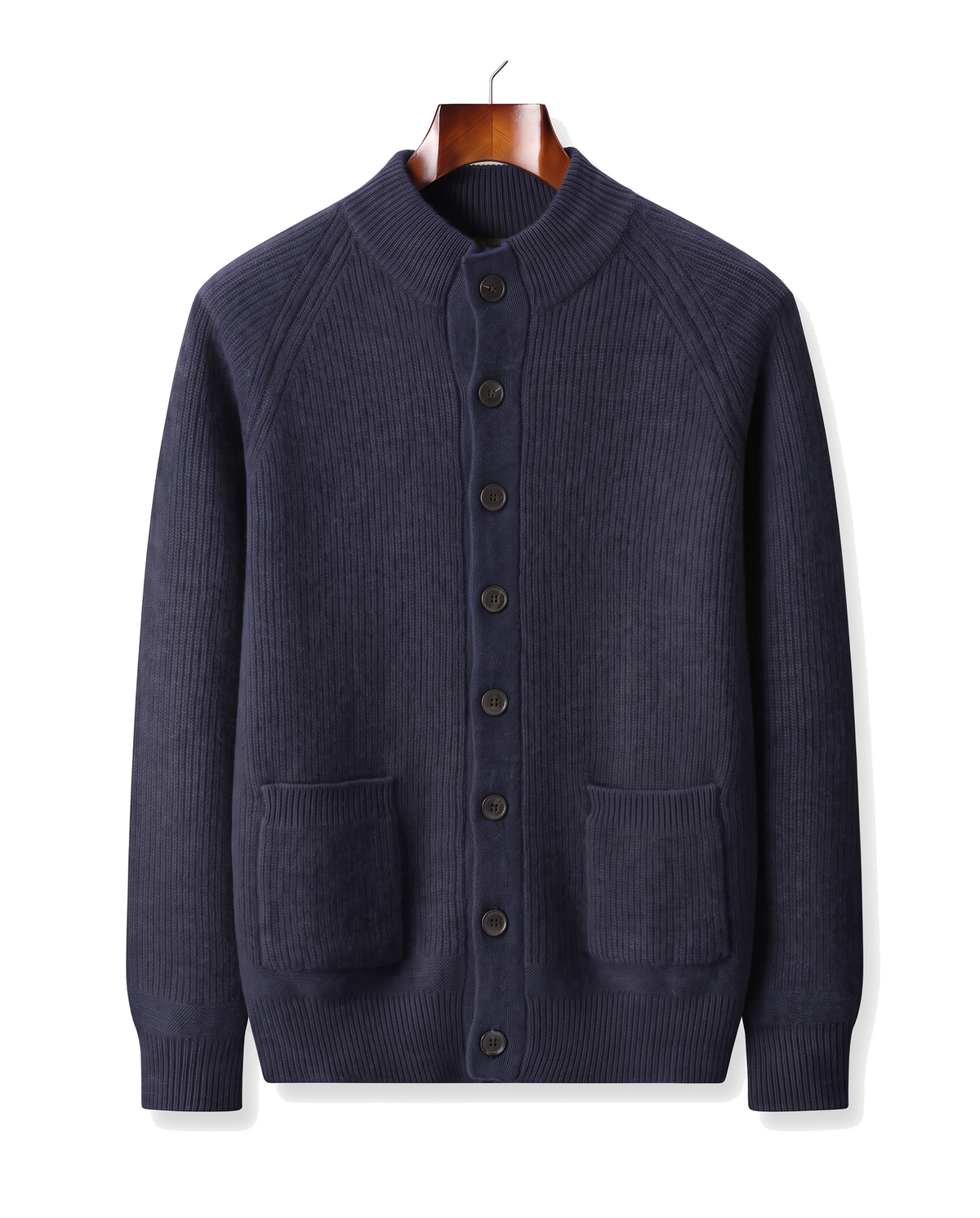 The Ledbury cashmere overshirt — Navy Blue