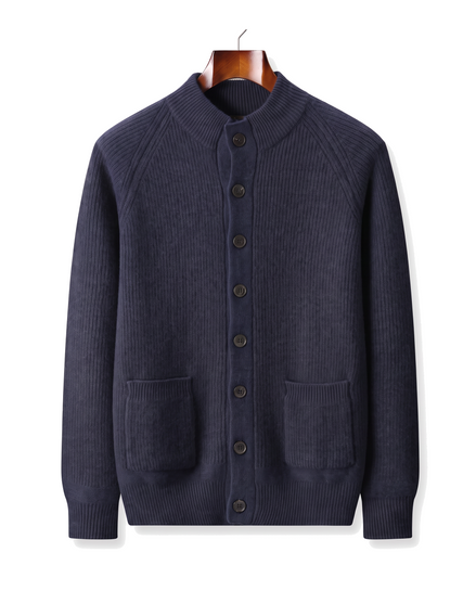 The Ledbury cashmere overshirt — Navy Blue