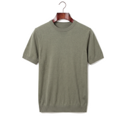 The Hanbury Knitted Crewneck Tee — Olive
