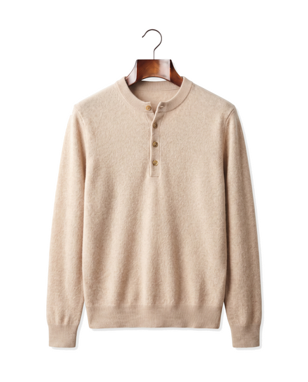 The Cheltenham cashmere henley — Sand