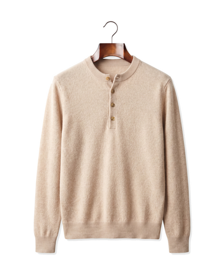 The Cheltenham cashmere henley — Sand