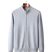 The Cavendish — Merino Zip Cardigan — front