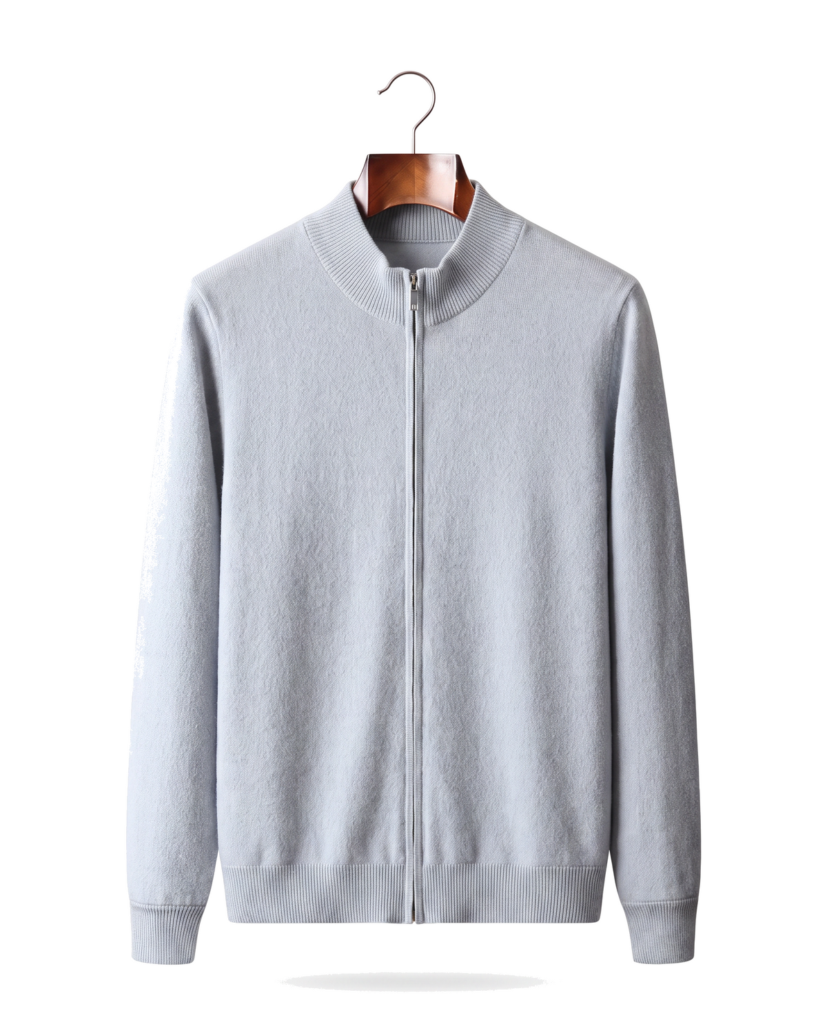 The Cavendish — Merino Zip Cardigan — front