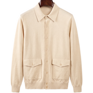 The Fairhaven knitted shirt jacket — Ecru