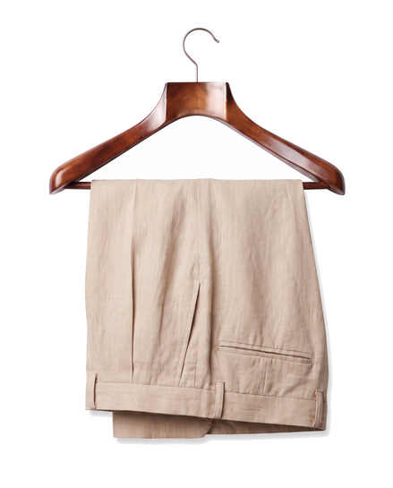The Tenby — Pleated Linen Shorts — back