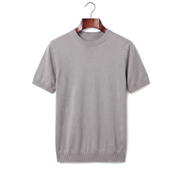 The Hanbury Knitted Crewneck Tee — Fog Gray