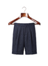 The Tenby — Pleated Linen Shorts, Navy — front