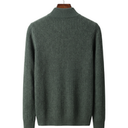 The Alderley merino ribbed henley, back on hanger