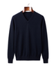 The Sandringham merino V-neck jumper, front on hanger