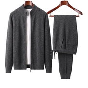 The Richmond — Merino Wool Two-Piece Set — Dark Gray
