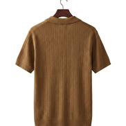 The Henley — Open-Collar Knit Polo — back