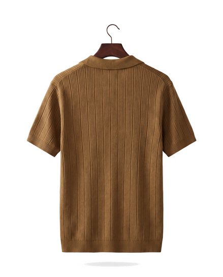 The Henley — Open-Collar Knit Polo — back