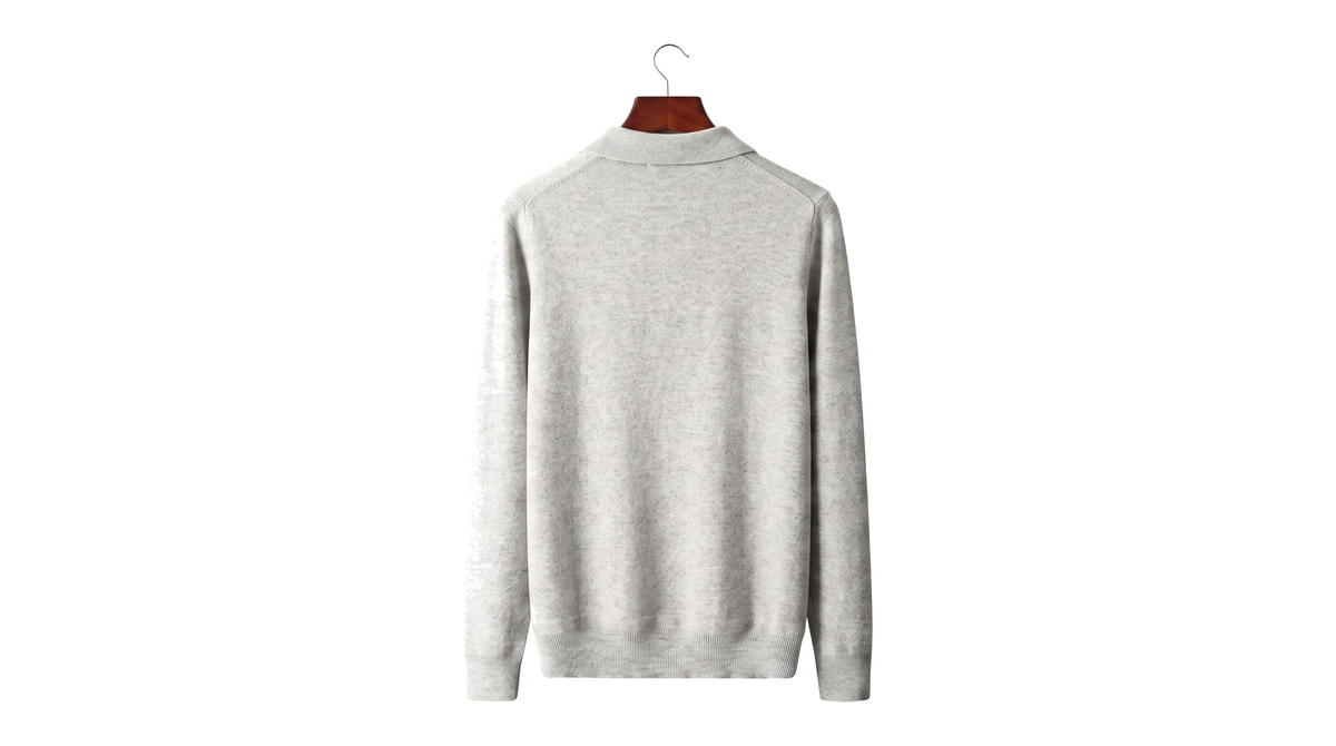 The Selby — Merino Half-Zip Polo — back