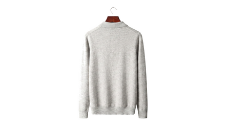The Selby — Merino Half-Zip Polo — back