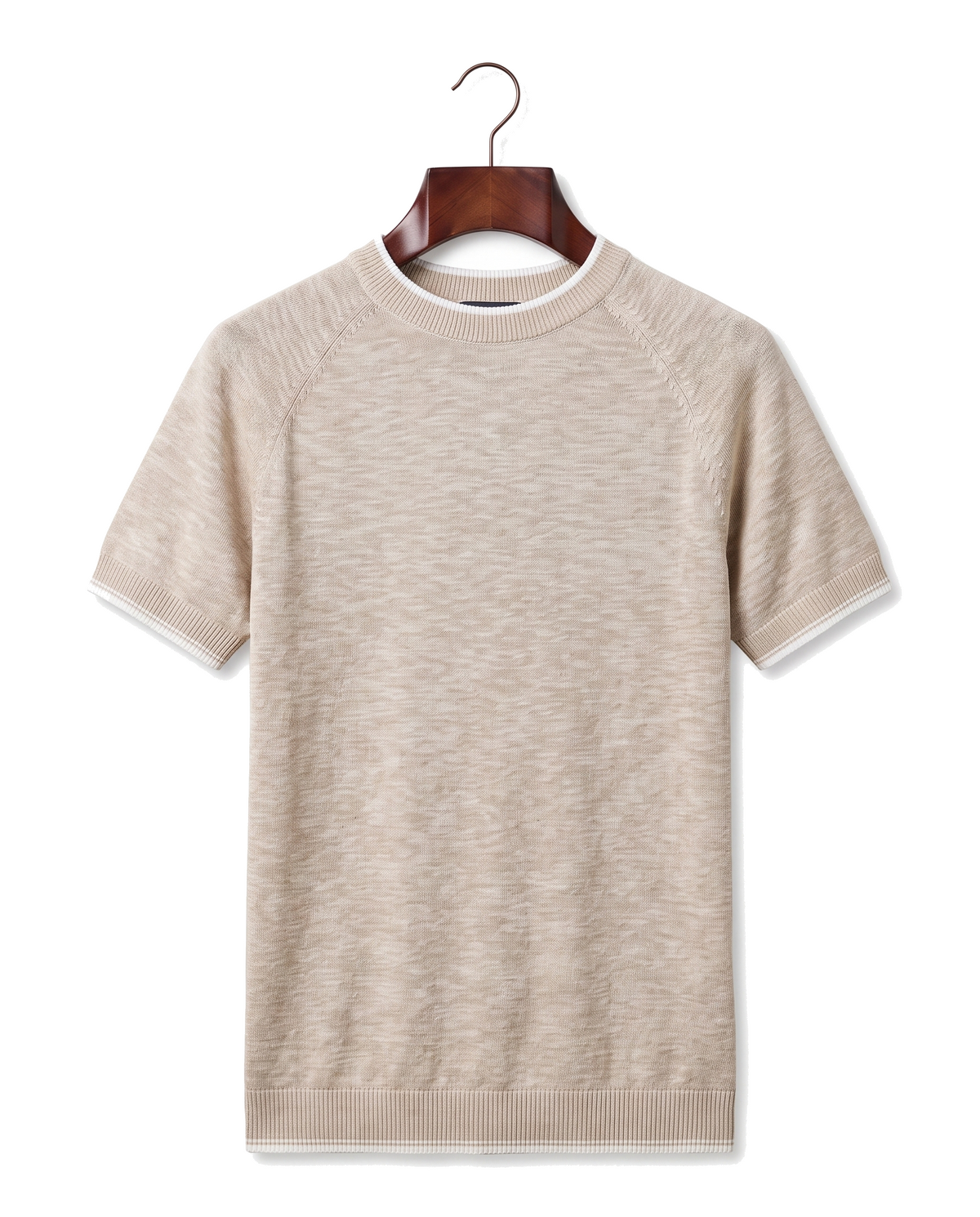 The Clifton — Linen Contrast Tee — front