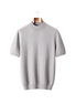 The Denby cashmere mock neck tee, front on hanger