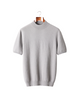 The Denby cashmere mock neck tee, front on hanger