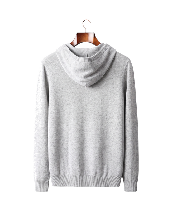 The Ashdown merino hooded jumper, back on hanger