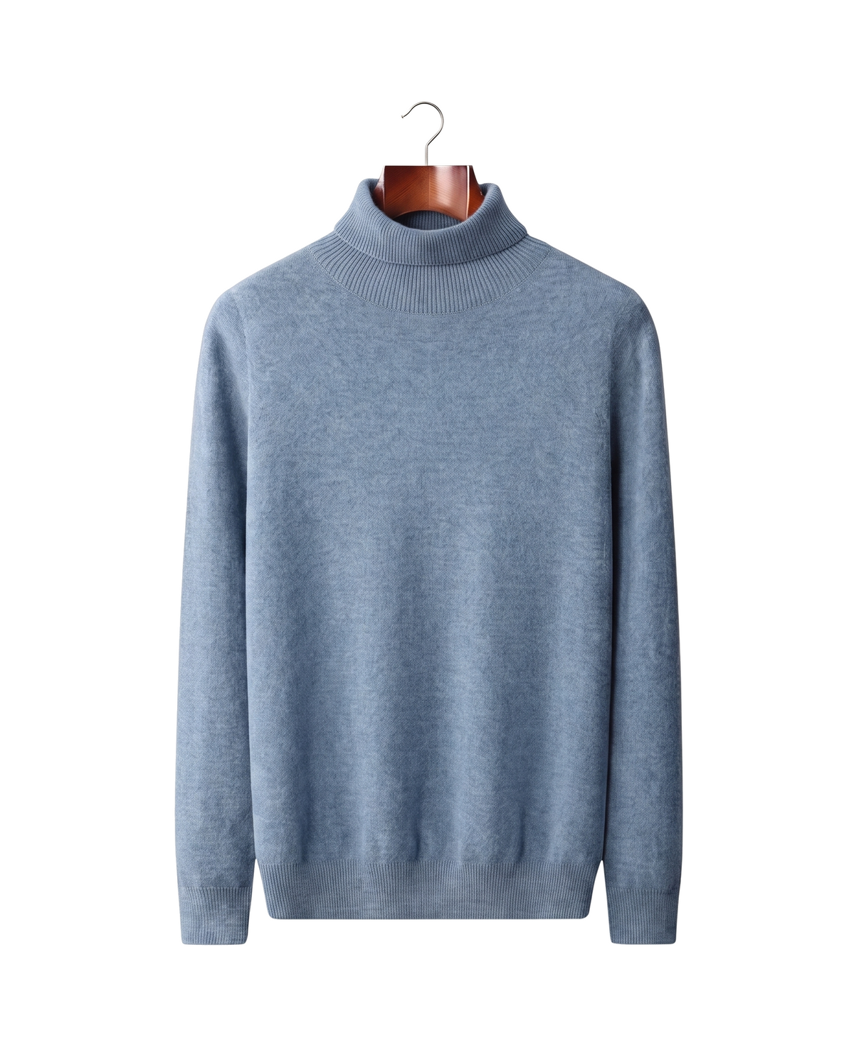 The Langham — Merino Rollneck — Sea Blue