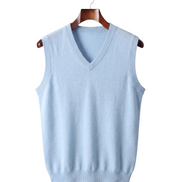 The Rutland — Merino Vest — Light Blue