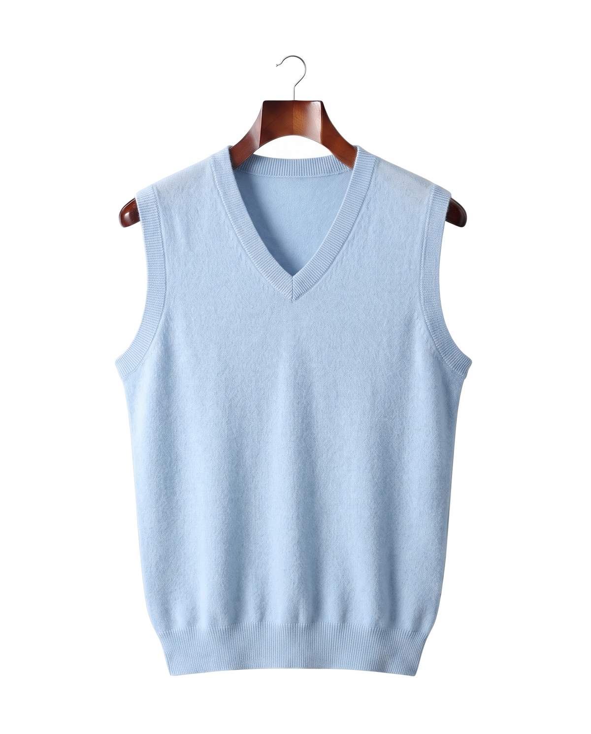 The Rutland — Merino Vest — Light Blue