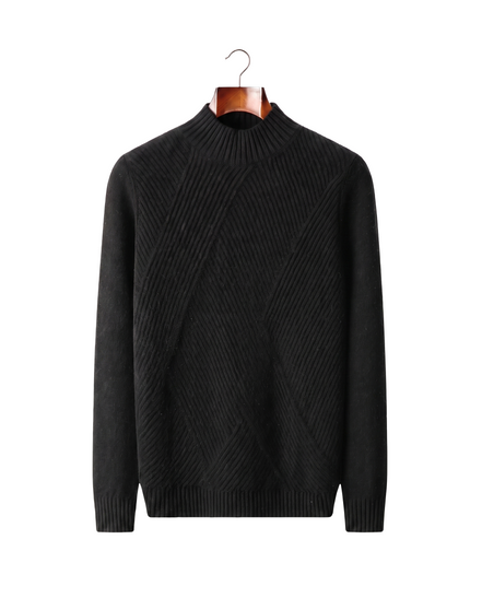 The Grosvenor — Cashmere Mock Neck Jumper — front
