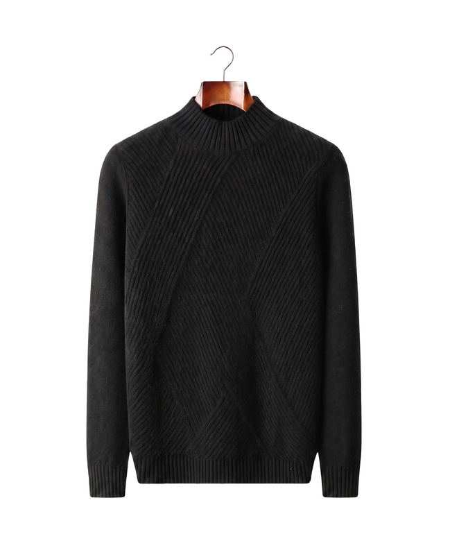 The Grosvenor — Cashmere Mock Neck Jumper — front