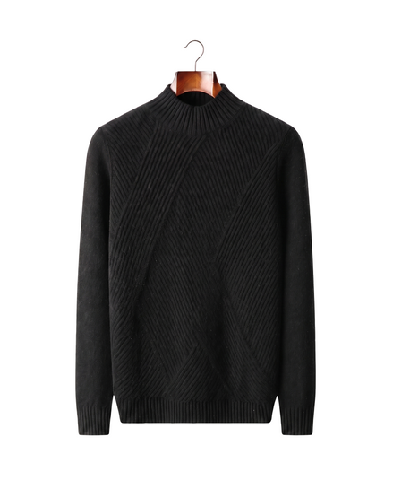 The Grosvenor — Cashmere Mock Neck Jumper — front
