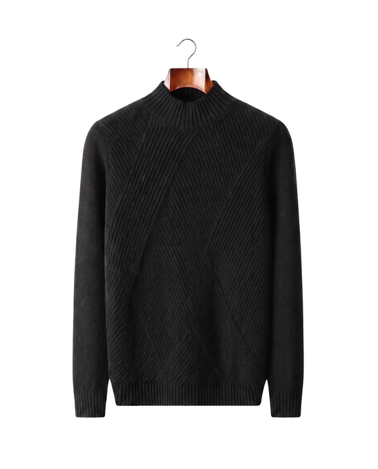 The Grosvenor — Cashmere Mock Neck Jumper — front