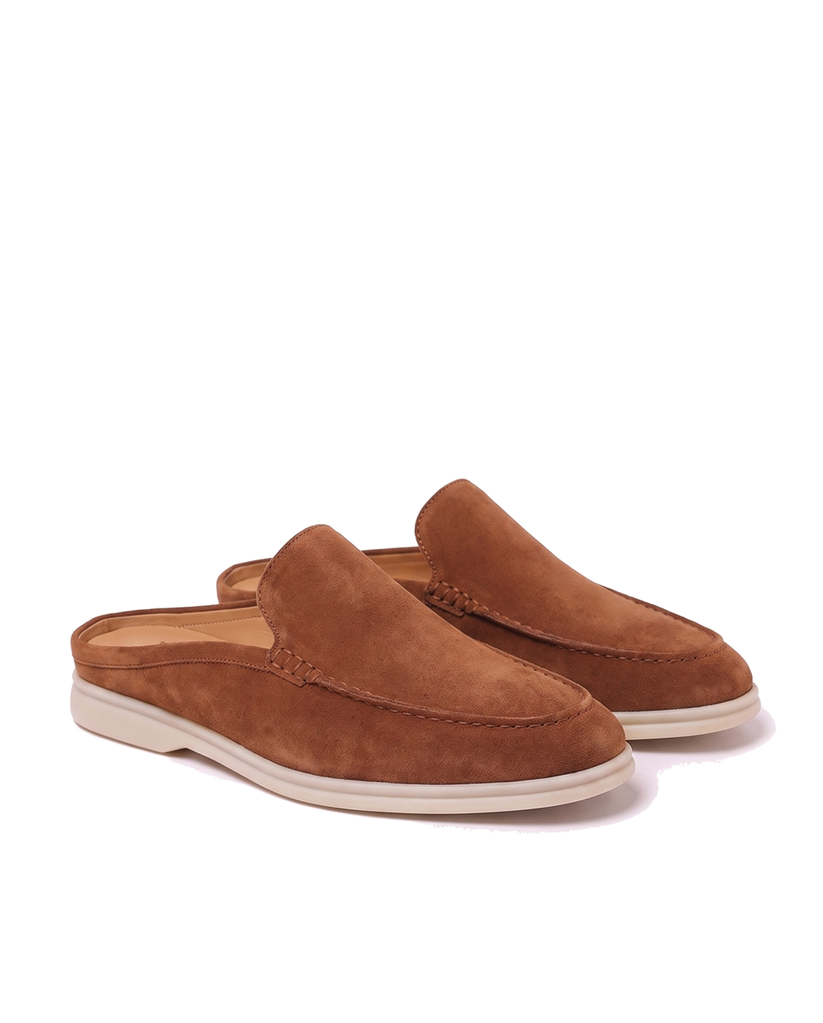 The Sloane — Suede Mules — Brown