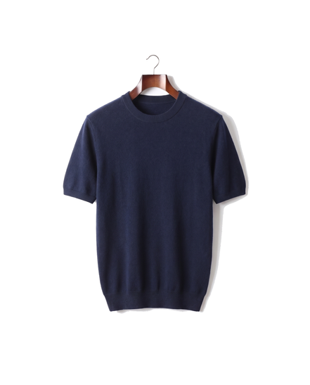 The Aldwych cashmere tee — Navy Blue