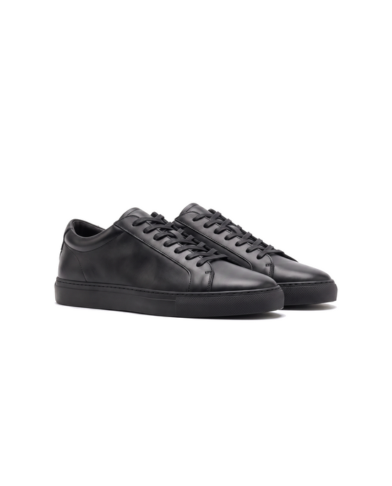 The Stanmore leather sneaker — Black