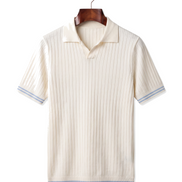 The Radley — Ribbed Knit Polo — front