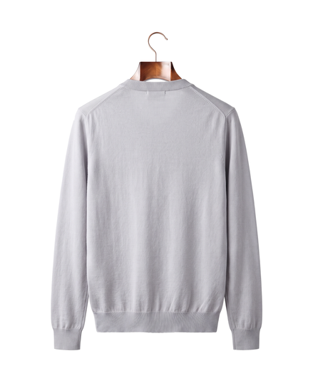 The Wendover merino button cardigan, back on hanger