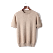 The Aldwych cashmere tee — Light Beige