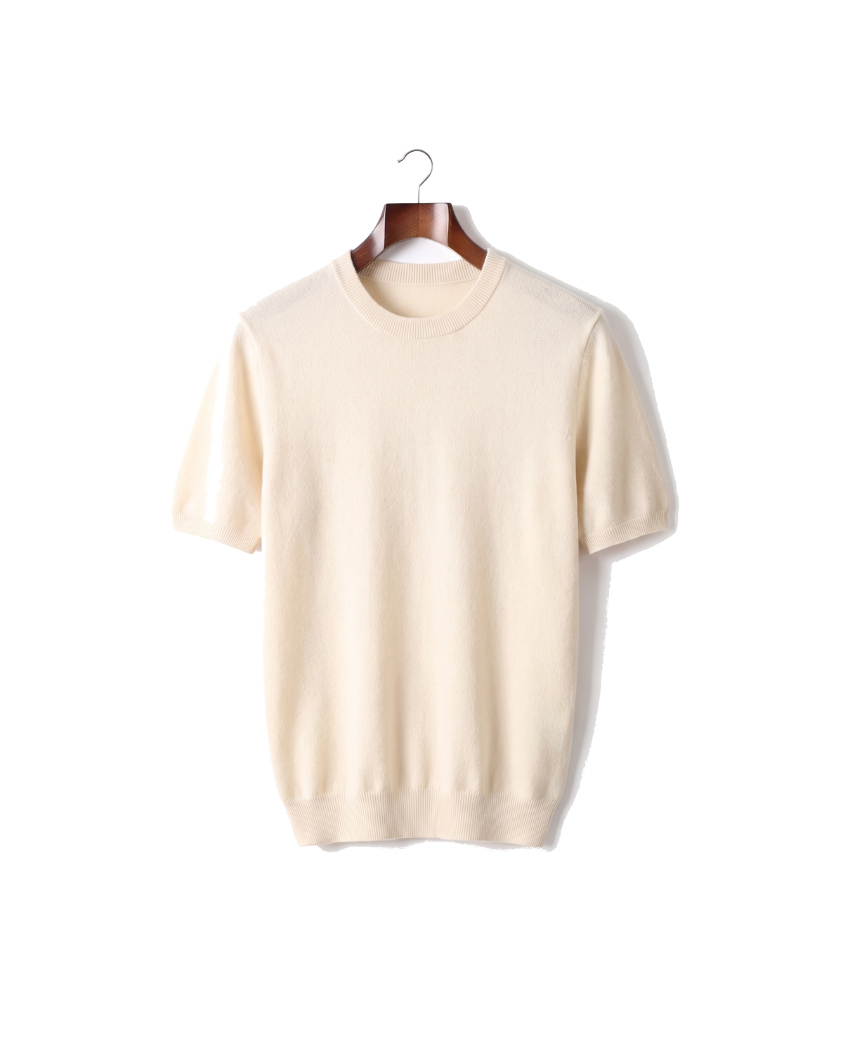 The Aldwych cashmere tee — Ivory Mocha
