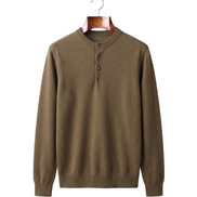 The Cheltenham cashmere henley — Olive