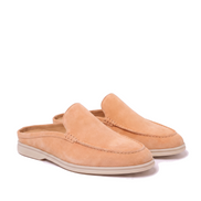The Sloane — Suede Mules — Apricot