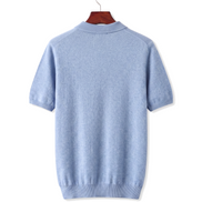 The Belgrave — Cashmere Knit Polo — back
